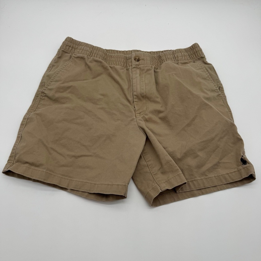 Polo Ralph Lauren Men's Khaki‎ Elastic Waist Shorts Size 20 Beige Casual Cotton